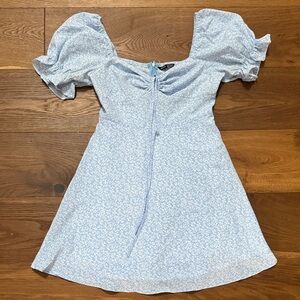 SHEIN Blue Floral Print Dress